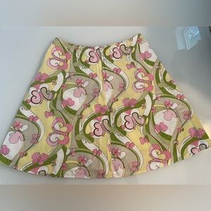 Vintage Bailey’s Point 100% Cotton Skirt Butterfly Floral Print SZ 7